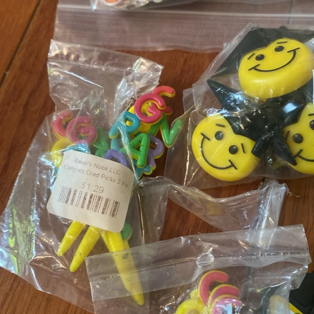 Mixed lot of Graduation party cake cupcakes decorating  grad supplies